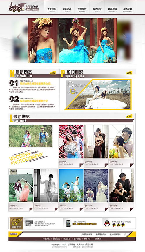 武汉网站设计项目 武汉201314摄影会所网站建成开通